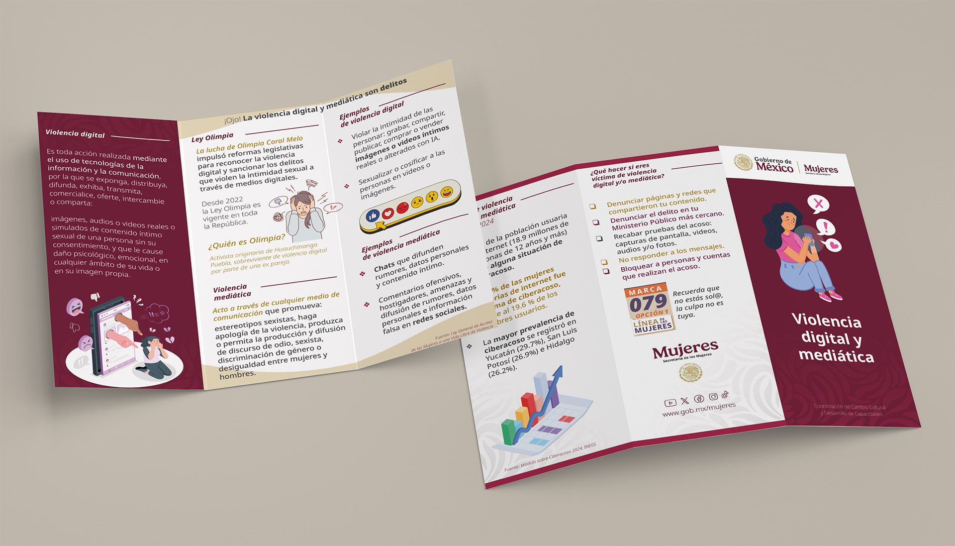 Tríptico - Violencia digital
