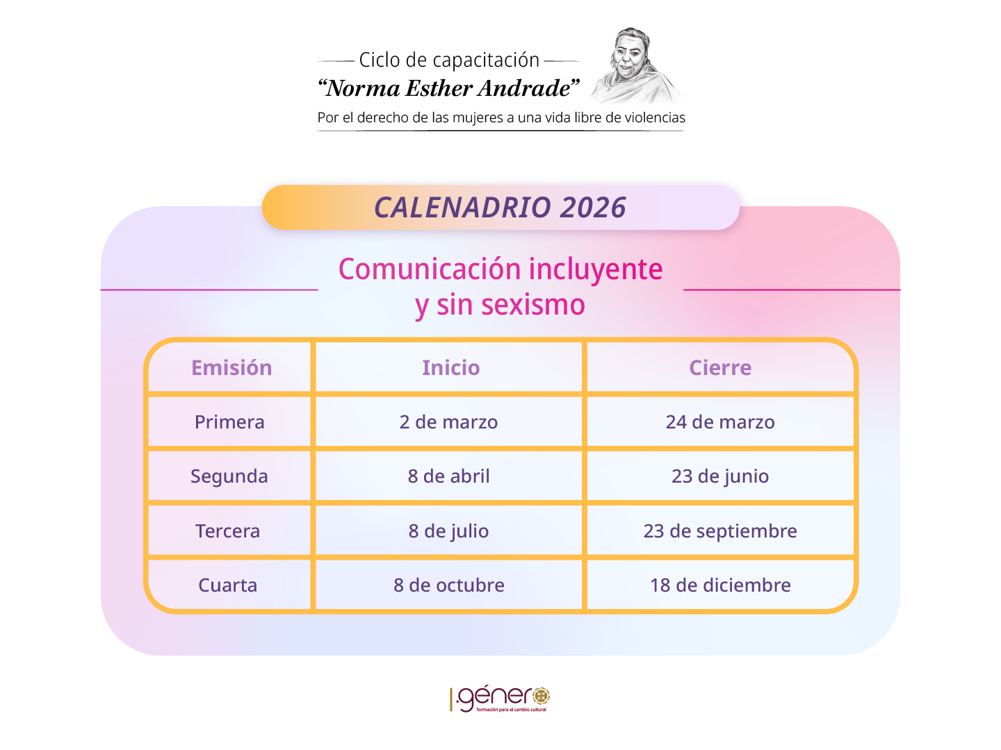calendario 2026