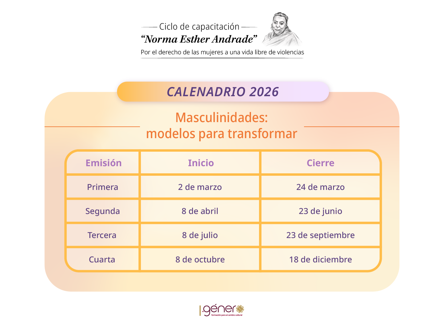 calendario 2026