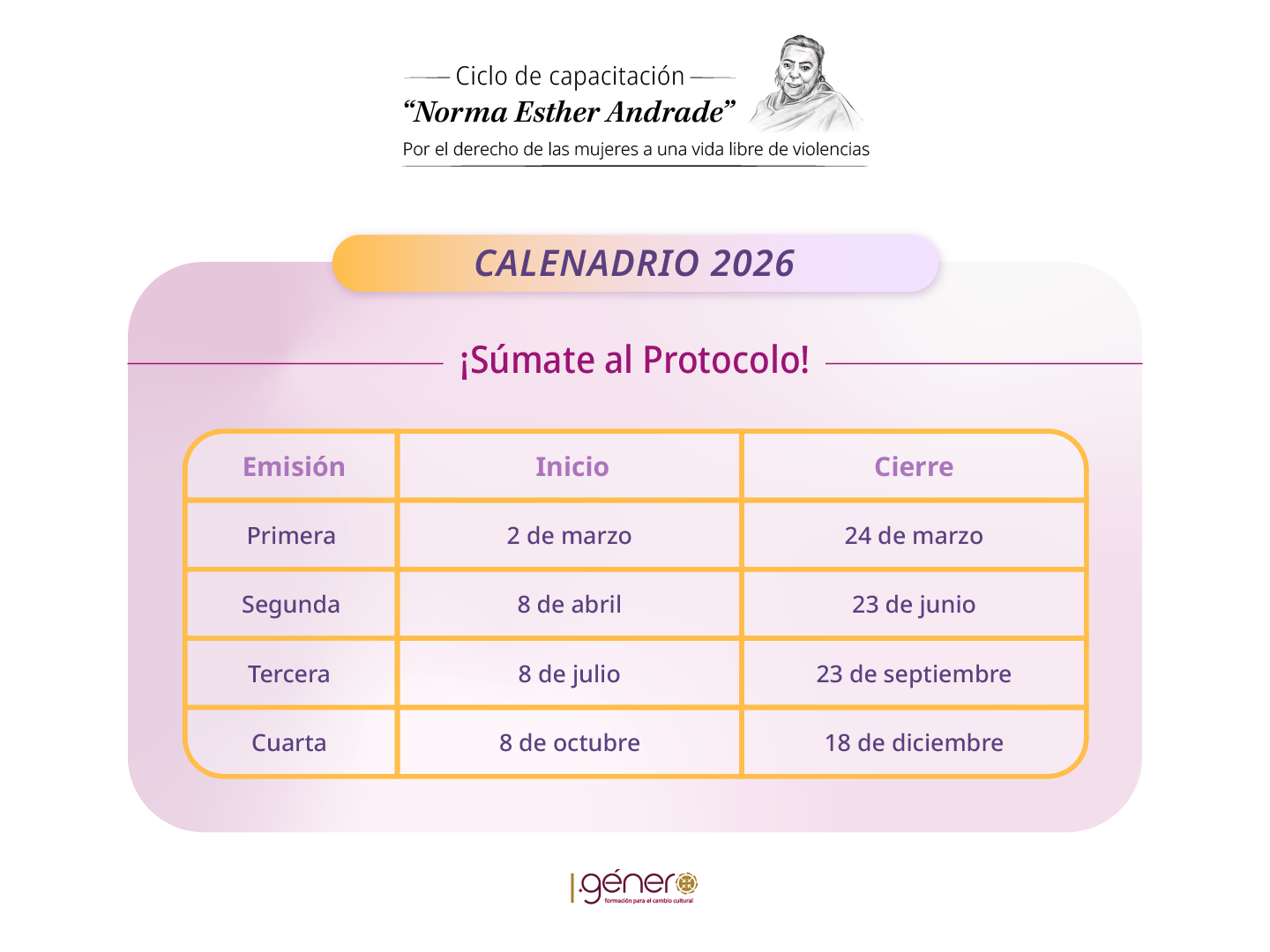 Calendario 2026
